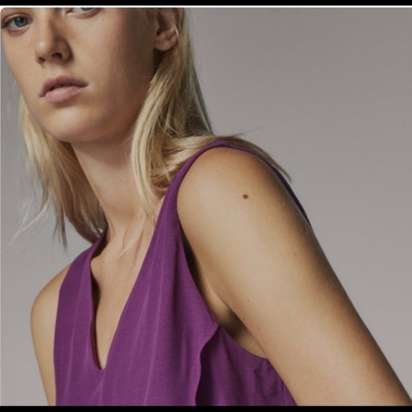 MOSSIMO Dutti Purple Double Layered Top NWT Size S - Picture 2 of 13